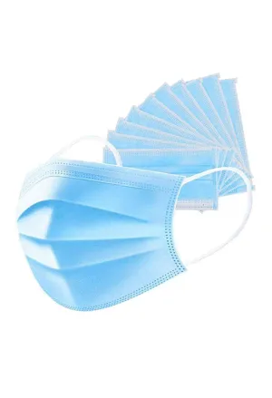4-PLY DISPOSABLE FACE MASKS - 10 PACK