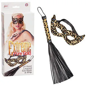 Extreme Pure Gold - 24 Karat Leopard Eye Mask & Whip