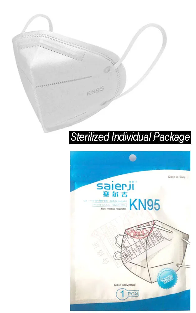 KN95-02 Anti-Virus Highest Grade Mask w/ Hygienic Packaging 5pcs Set