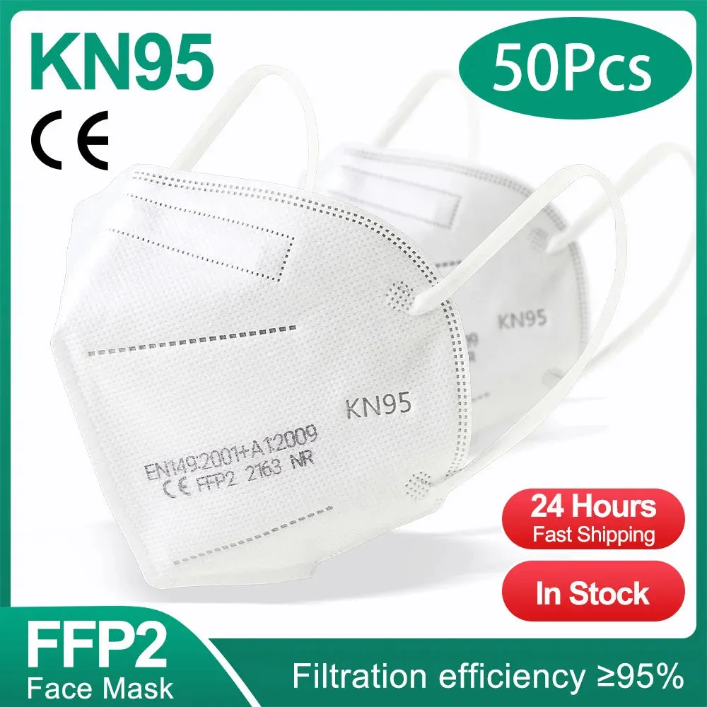 KN95 Face Masks Colors Security Protection Mask 5ply Mask PFF2 N95 Masciarelli FPP2 Homologada