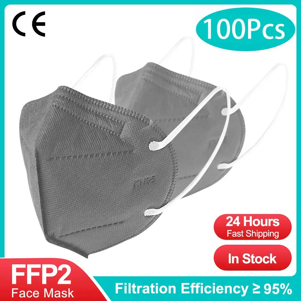 KN95 Face Masks Colors Security Protection Mask 5ply Mask PFF2 N95 Masciarelli FPP2 Homologada