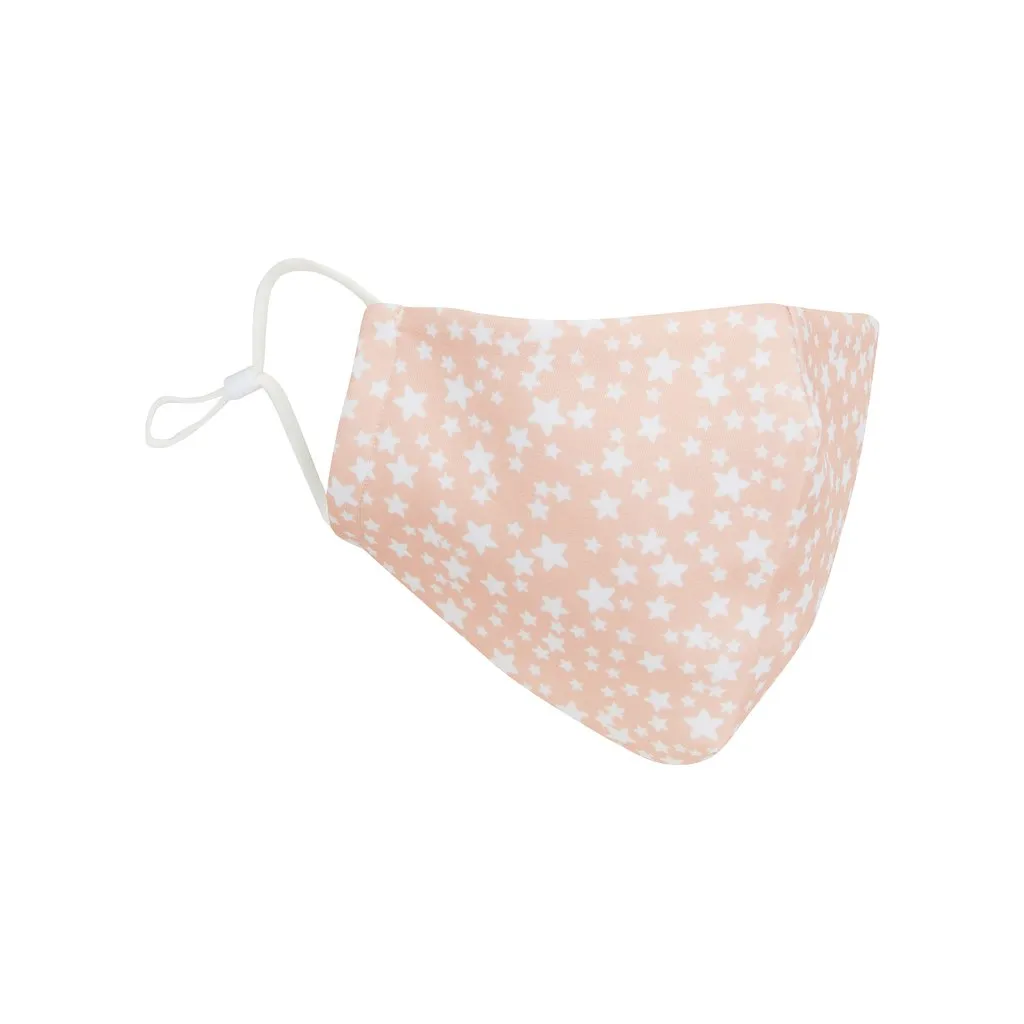 MIMI & LULA - Pink Star Print Face Mask - Adult