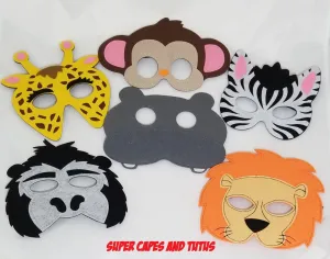 Party Pack! Animal Masks/ Zoo Animal Masks/ Safari Jungle Animal Masks