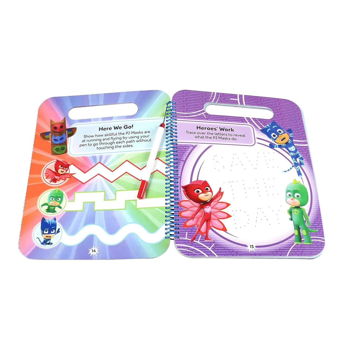 PJ Masks Wipe Clean Activity Book