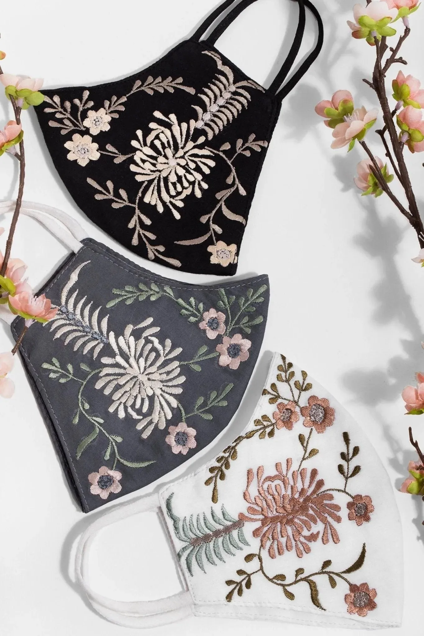 Primavera Embroidered Face Mask
